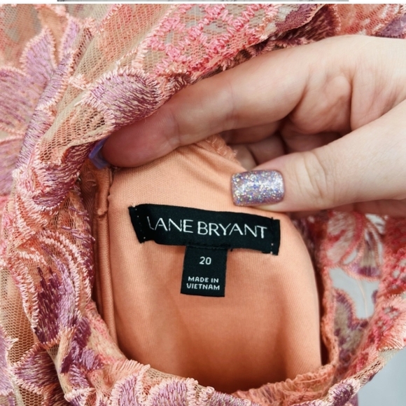 Lane Bryant Pink Lace Midi Dress - Picture 4 of 16